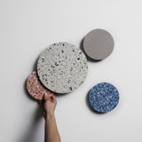 Modern Terrazzo Floating Disc Wall Sconce Backlit Integrated LED Lighting