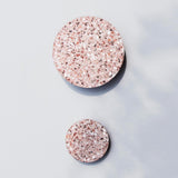 Modern Terrazzo Floating Disc Wall Sconce Backlit Integrated LED Lighting