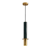 Modern Terrazzo Marble Cylindrical Pendant Light LED Hanging Spotlight for Bedside and Kitchen