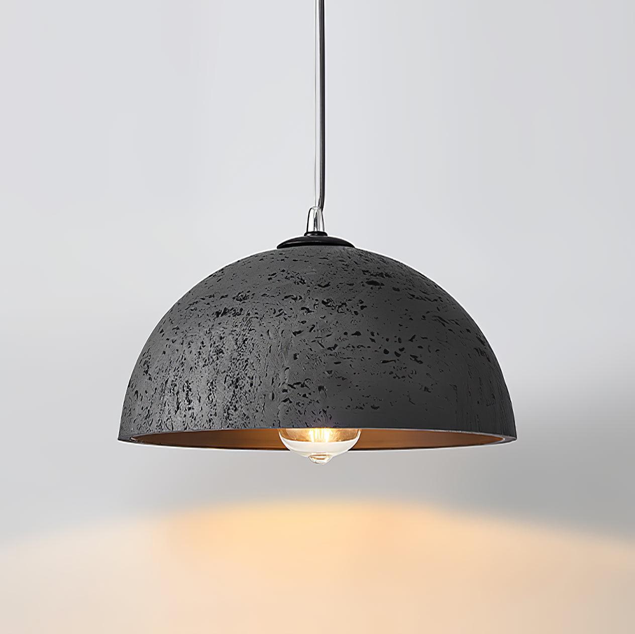 Modern Textured Composite Dome Pendant Light Minimalist Droplight for Home