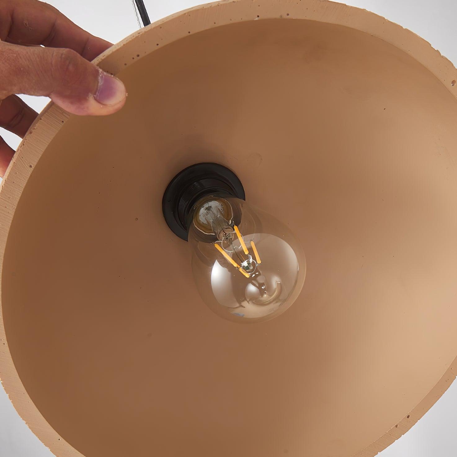 Modern Textured Composite Dome Pendant Light Minimalist Droplight for Home