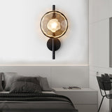 Modern Textured Glass Shell Wall Sconce for Bedroom Bedside and Study Lighting