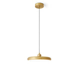 Modern Thin Disc LED Pendant Light Slim Brass Acrylic Minimalist Hanging Lamp