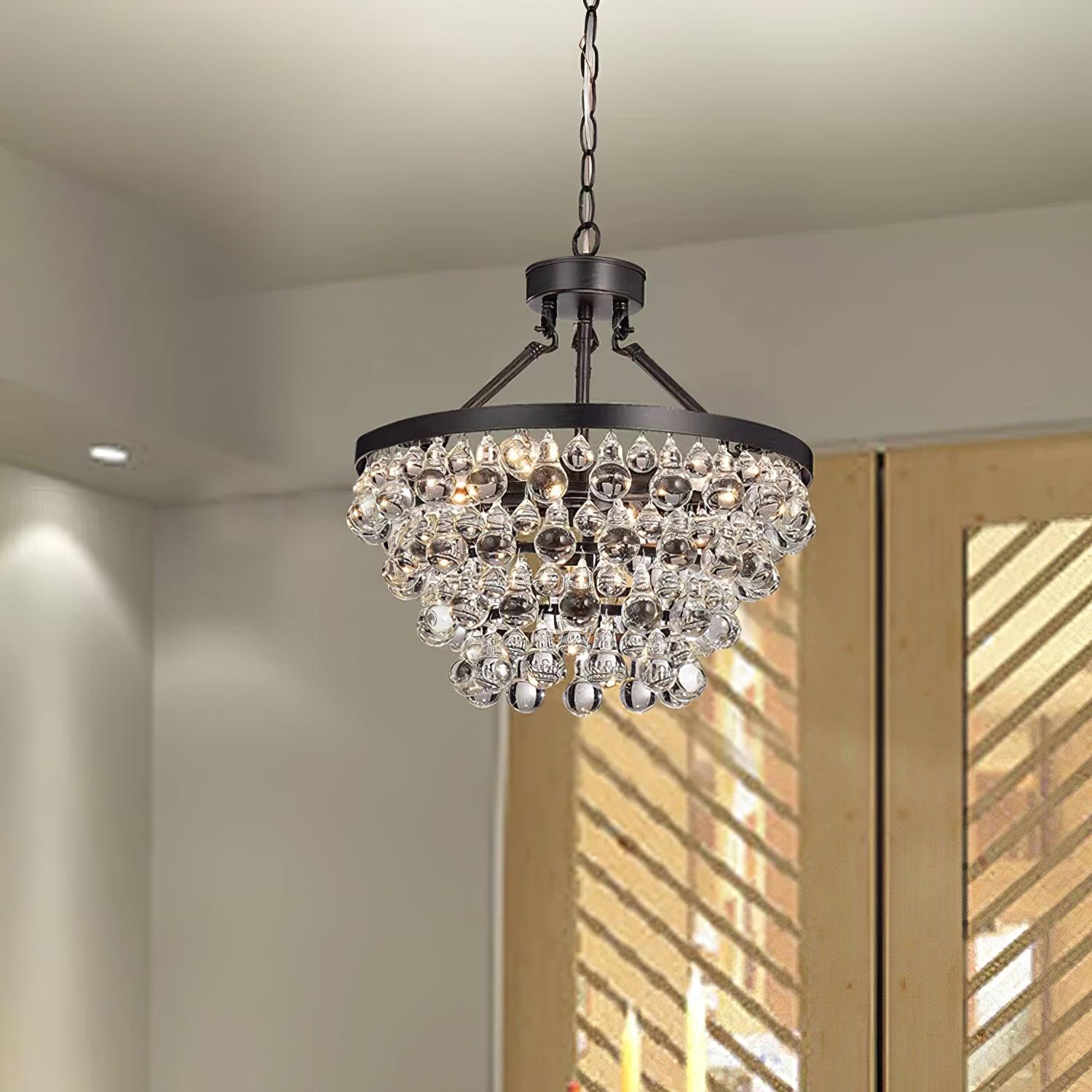 Modern Tiered Crystal Chandelier Ceiling Light for Elegant Home Ambiance
