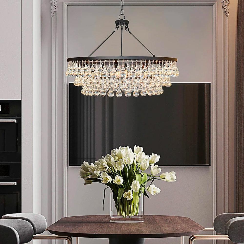 Modern Tiered Crystal Chandelier Ceiling Light for Elegant Home Ambiance