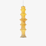 Modern Tiered Mulberry Silk Pendant Light Minimalist Tower Design for Interior