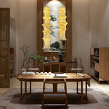 Modern Tiered Mulberry Silk Pendant Light Minimalist Tower Design for Interior