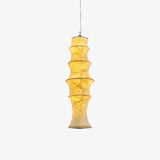 Modern Tiered Mulberry Silk Pendant Light Minimalist Tower Design for Interior