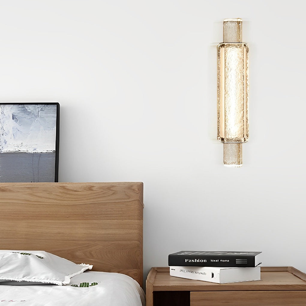 Modern Titanium Gold Crystal Glass LED Wall Sconce Nordic Post Modern Indoor Light