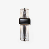 Modern Torch Wall Sconce with Handcrafted Textured Glass and Integrated LED Lighting