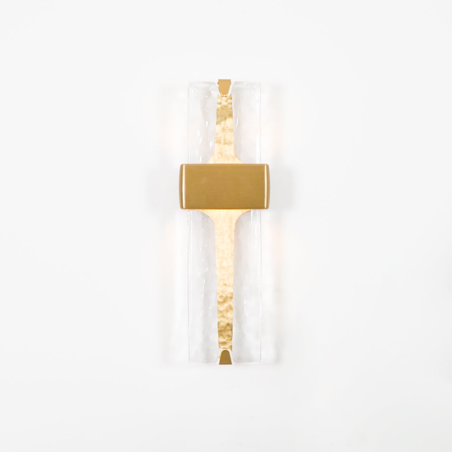 Modern Torch Wall Sconce with Handcrafted Textured Glass and Integrated LED Lighting