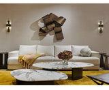 Modern Torch Wall Sconce with Handcrafted Textured Glass and Integrated LED Lighting