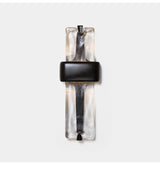Modern Torch Wall Sconce with Handcrafted Textured Glass and Integrated LED Lighting