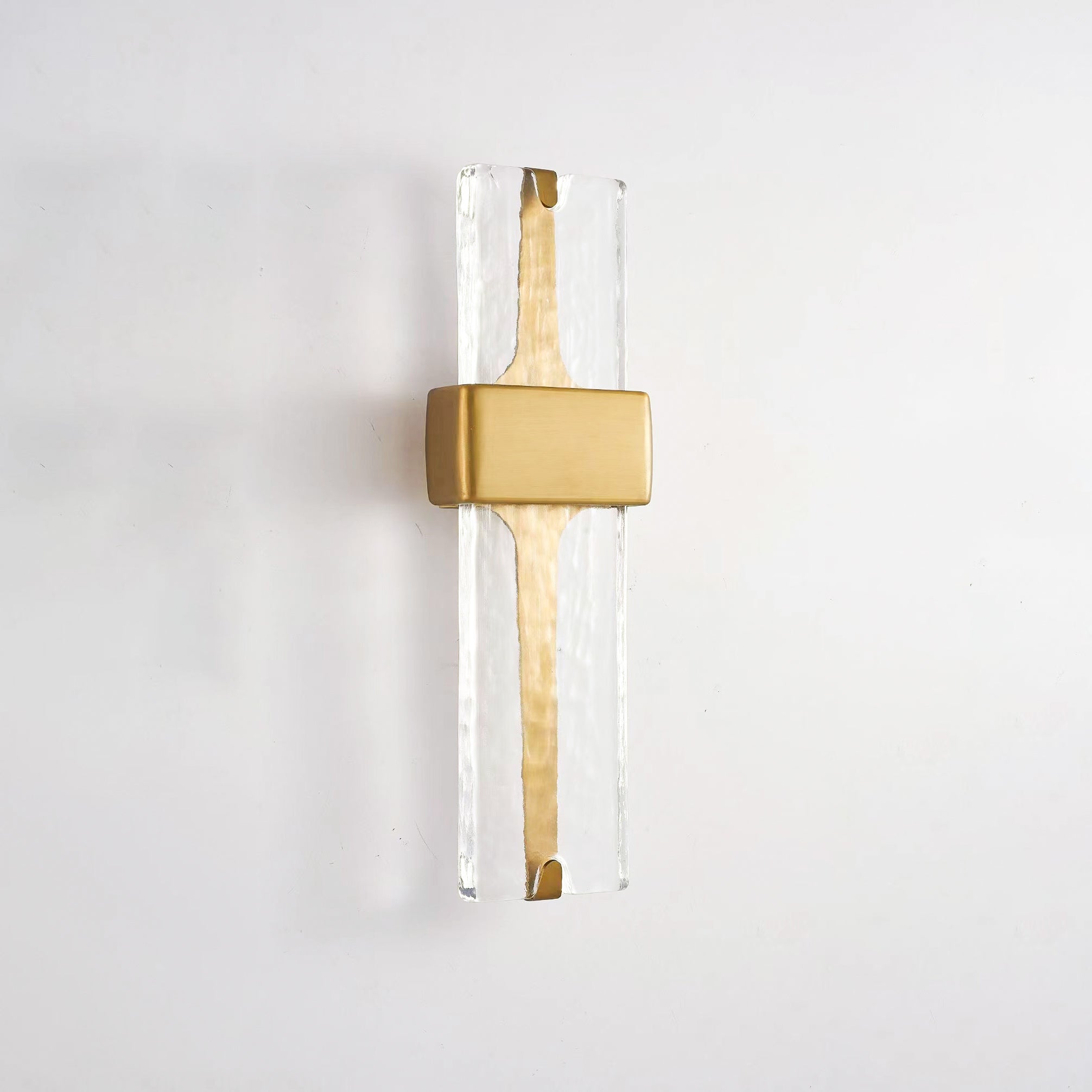 Modern Torch Wall Sconce with Handcrafted Textured Glass and Integrated LED Lighting
