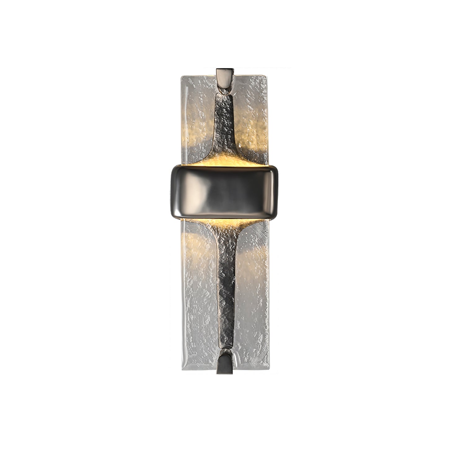 Modern Torch Wall Sconce with Handcrafted Textured Glass and Integrated LED Lighting