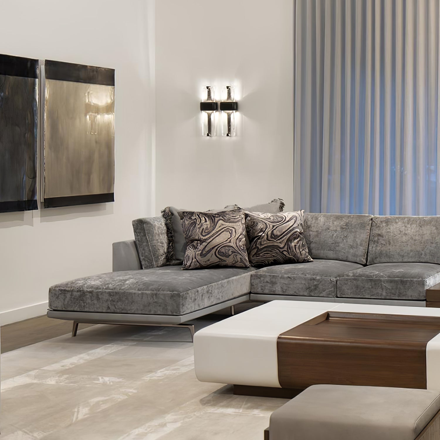 Modern Torch Wall Sconce with Handcrafted Textured Glass and Integrated LED Lighting
