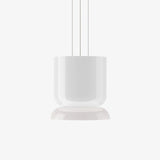 Modern Totem LED Blown Glass Pendant Lamp Geometric White Modular Hanging Fixture