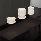 Modern Totem LED Blown Glass Pendant Lamp Geometric White Modular Hanging Fixture