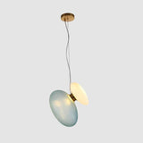 Modern Translucent Frosted Glass Pendant Light with Hand Blown Pebble Shape Design