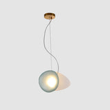 Modern Translucent Frosted Glass Pendant Light with Hand Blown Pebble Shape Design
