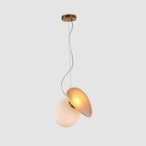 Modern Translucent Frosted Glass Pendant Light with Hand Blown Pebble Shape Design