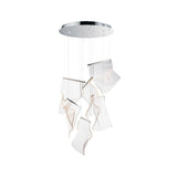 Modern Transparent Acrylic LED Multi Light Pendant Chandelier Sculpture