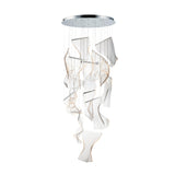Modern Transparent Acrylic LED Multi Light Pendant Chandelier Sculpture