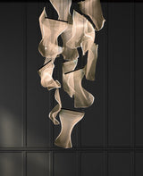 Modern Transparent Acrylic LED Multi Light Pendant Chandelier Sculpture