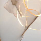 Modern Transparent Acrylic LED Multi Light Pendant Chandelier Sculpture