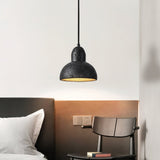 Modern Travertine Stone Halo Pendant Light Natural Marble Textured Hanging Lamp for Home Decor