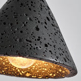 Modern Travertine Stone Halo Pendant Light Natural Marble Textured Hanging Lamp for Home Decor