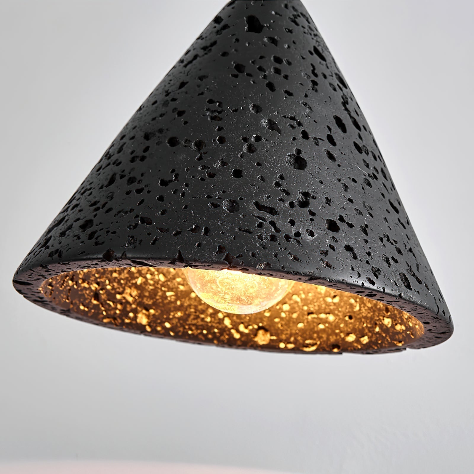 Modern Travertine Stone Halo Pendant Light Natural Marble Textured Hanging Lamp for Home Decor