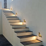 Modern Triangle LED Recessed Step Light Outdoor Waterproof IP65 Wall Mounted Stair Lamp for Pathway