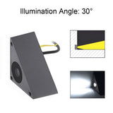 Modern Triangle LED Recessed Step Light Outdoor Waterproof IP65 Wall Mounted Stair Lamp for Pathway