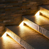 Modern Triangle Solar Step Lights IP65 Waterproof Wireless Outdoor LED Deck and Path Lighting