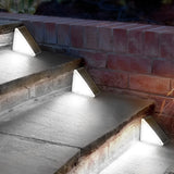Modern Triangle Solar Step Lights IP65 Waterproof Wireless Outdoor LED Deck and Path Lighting