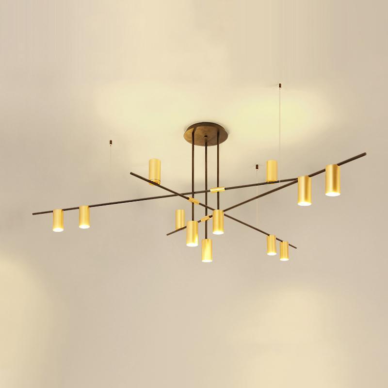 Modern Tribes Minimalist Chandelier Multi Head Pendant Light for Living Room and Office