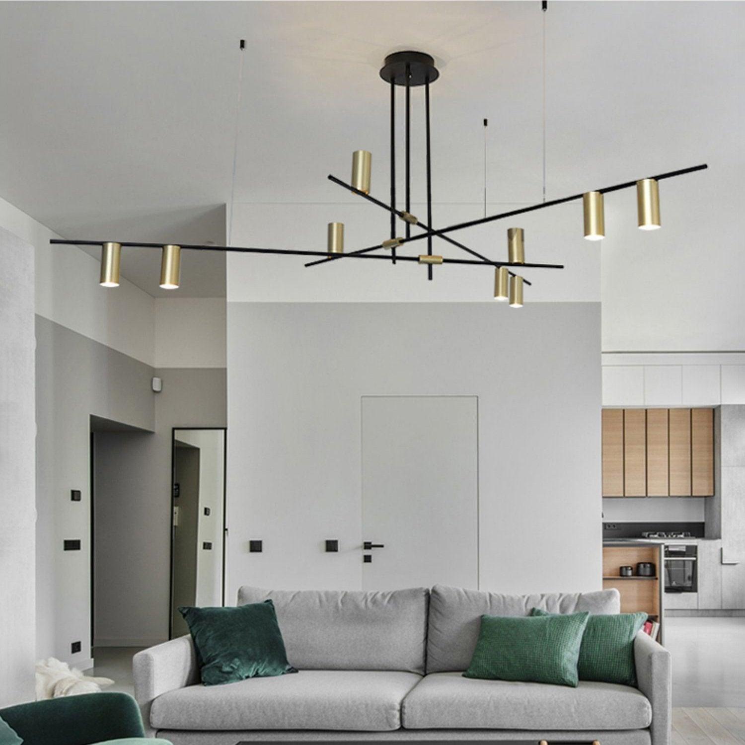 Modern Tribes Minimalist Chandelier Multi Head Pendant Light for Living Room and Office