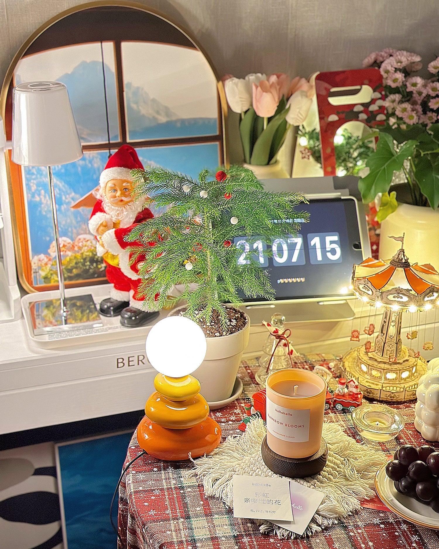 modern-triple-gourd-glass-table-lamp-integrated-led-bedside-lighting