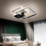 Modern Triple Square Metal LED Flush Mount Ceiling Light Fixture for Bedroom and Living Room