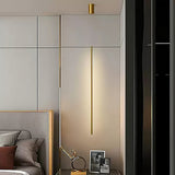 Modern Tubular LED Linear Pendant Light Minimalist Hanging Fixture for Dining Room and Kitchen Island