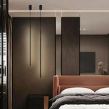 Modern Tubular LED Linear Pendant Light Minimalist Hanging Fixture for Dining Room and Kitchen Island