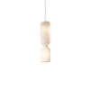 Modern Twist White LED Pendant Lamp Sculptural Asymmetrical Hanging Ceiling Light
