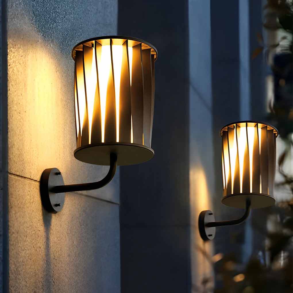 Modern Twisted Waterproof LED Outdoor Wall Lamp Exterior Porch Sconce for Garden and Patio
