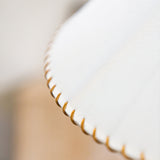 Modern Twisted White Fabric Shade Pendant Lamp Asymmetrical Minimalist Hanging Light