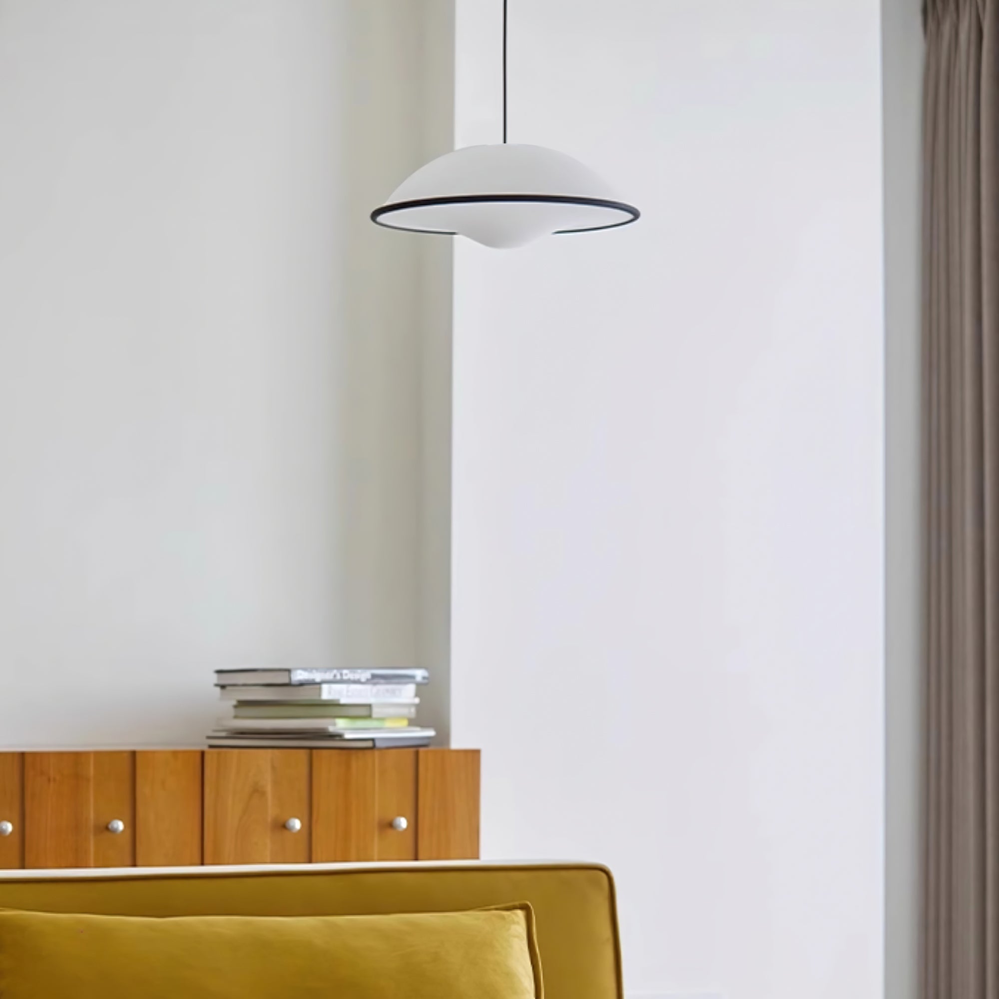 Modern UFO Silhouette Pendant Light Minimalist Acrylic Ceiling Hanging Lamp