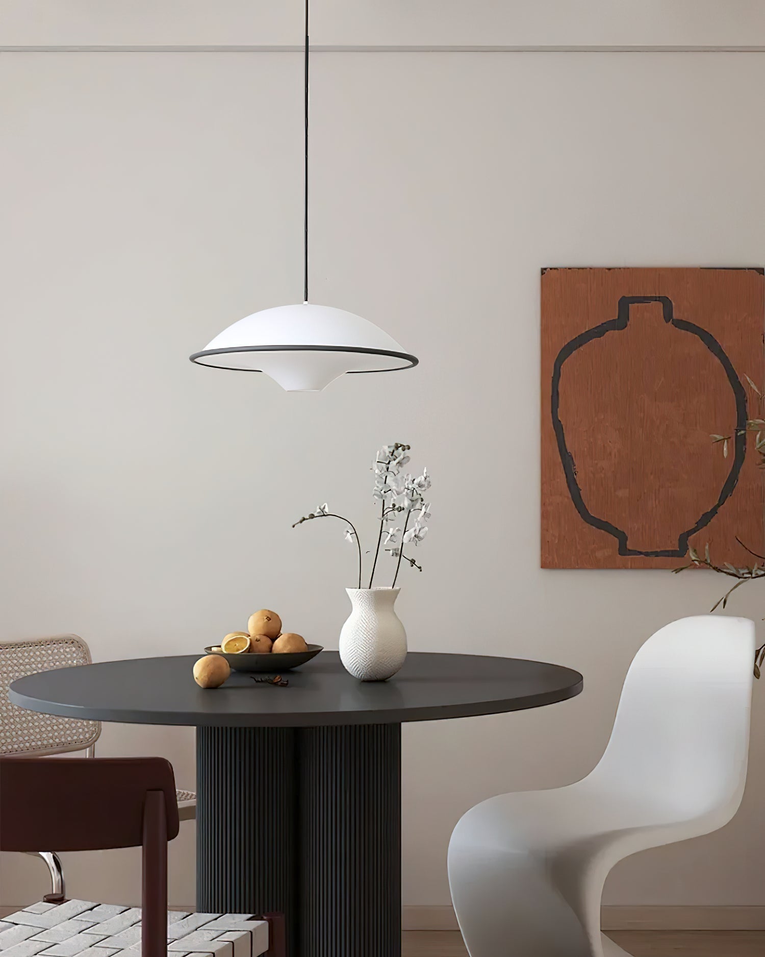 Modern UFO Silhouette Pendant Light Minimalist Acrylic Ceiling Hanging Lamp