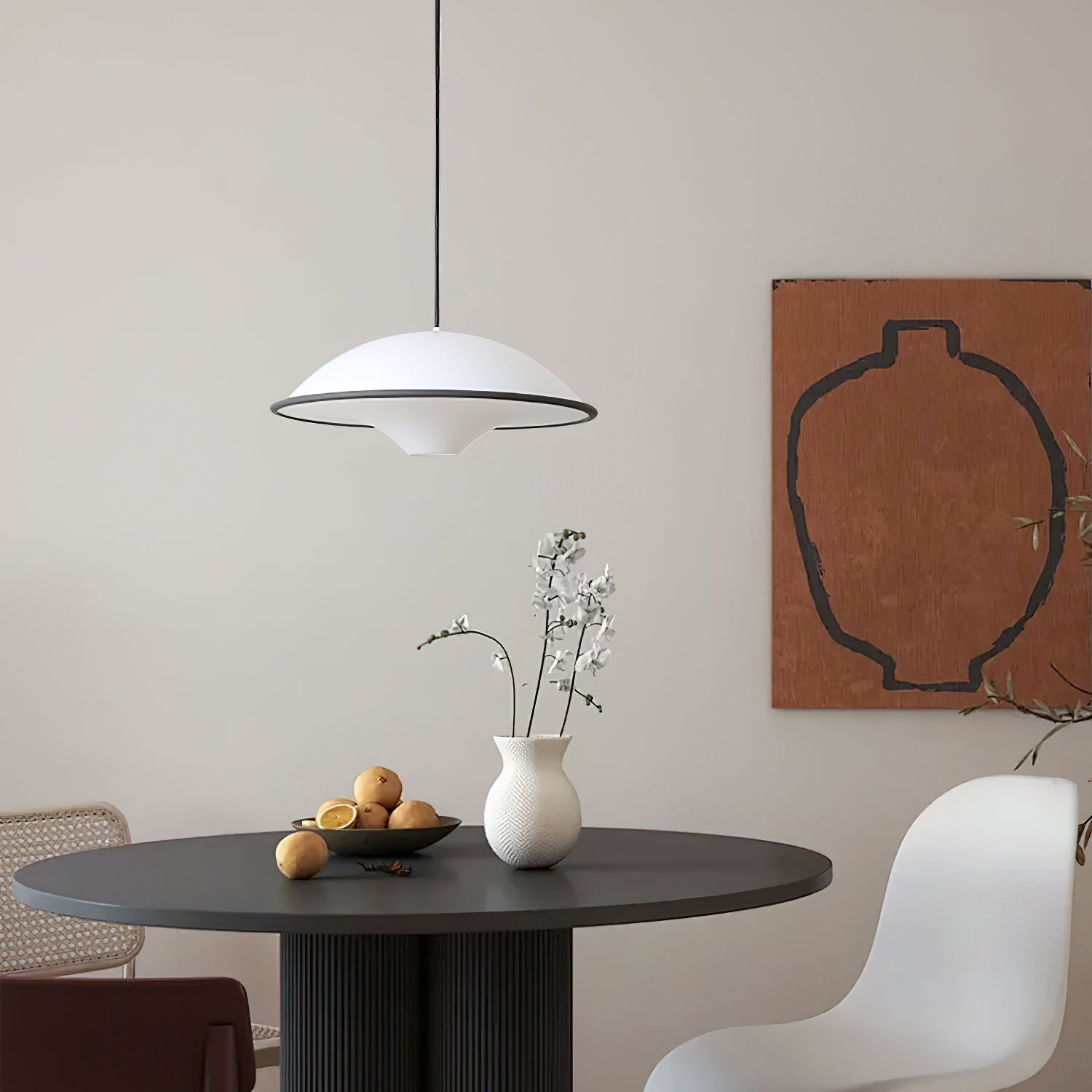 Modern UFO Silhouette Pendant Light Minimalist Acrylic Ceiling Hanging Lamp