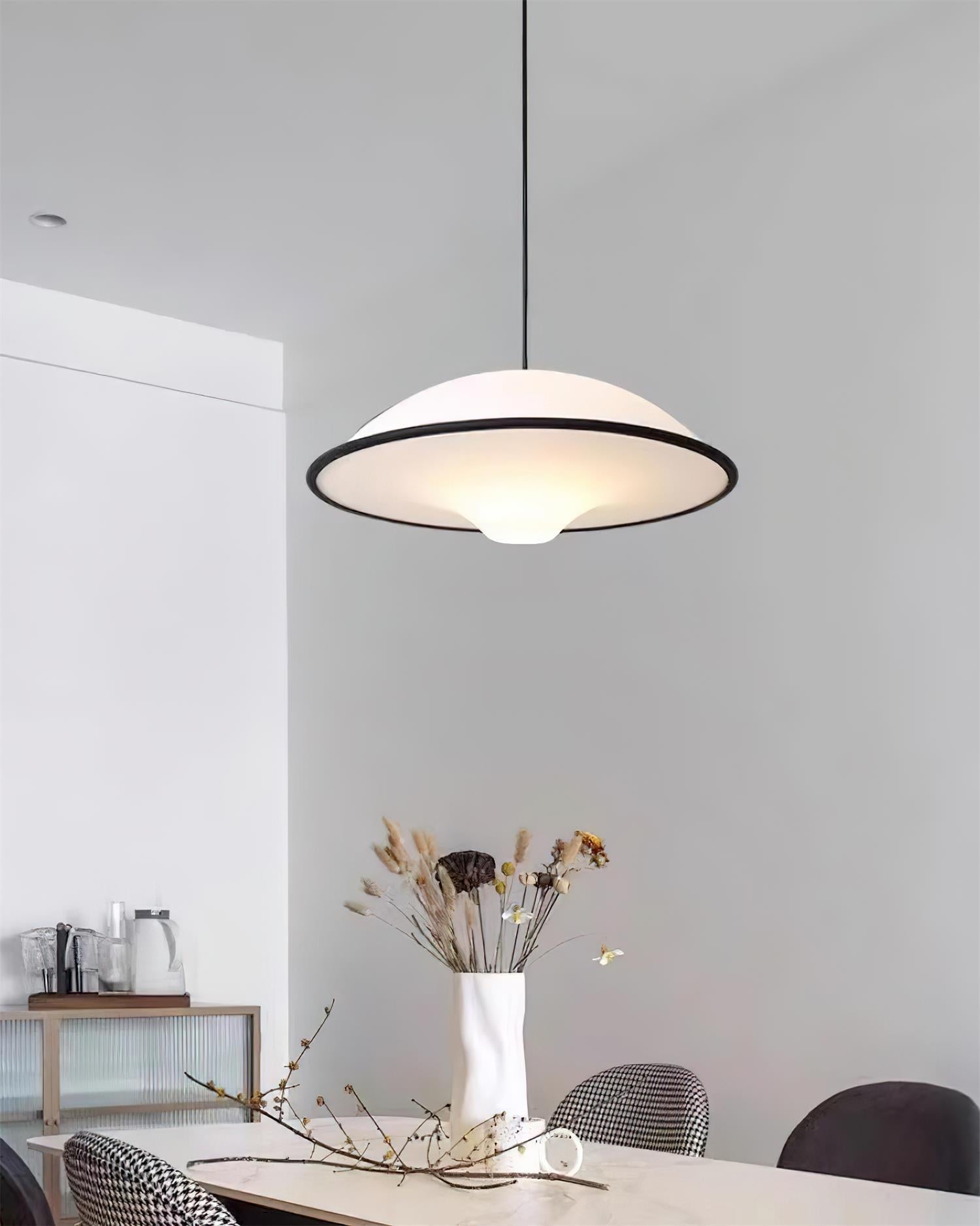 Modern UFO Silhouette Pendant Light Minimalist Acrylic Ceiling Hanging Lamp