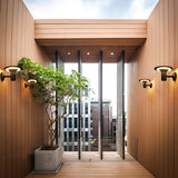 Modern UFO Solar LED Wall Sconce Waterproof Aluminum Outdoor Lighting for Garden and Patio